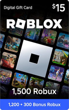 (READ DESC) Roblox $15 Digital Gift Card (READ DESC) includes virtual item