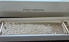 Vintage Paco Rabanne Silver Mesh Bracelet With Magnetic Snap