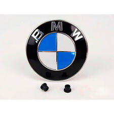Emblem 82mm blue white tailgate trunk hood for BMW + 2x rubber grommets