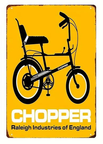 Plaque murale métal chopper - plaque, "chopper