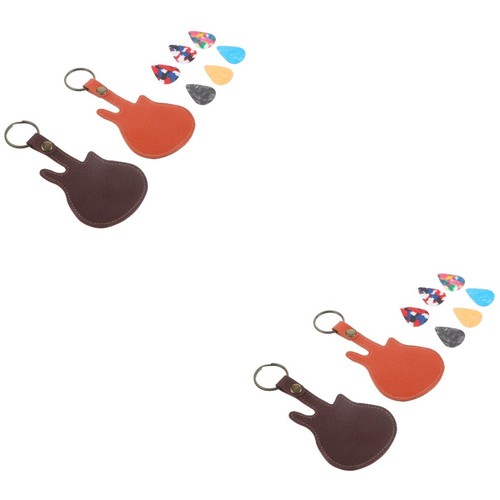 Guitar pick holder keychain - pu,