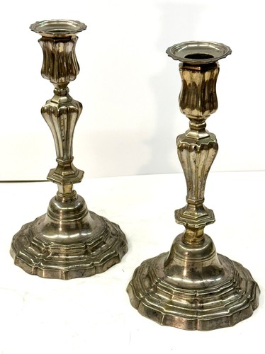 Paire bougeoirs bronze - paire,