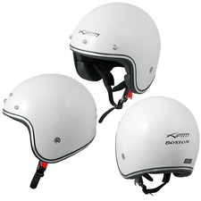 Casque Moto Jet blanc Kustom Scooter ECE 22-06 approbation