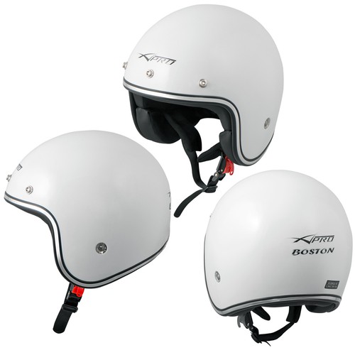 Casque moto jet blanc - casque,