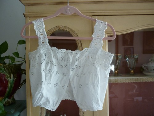 Cache corset coton - , brode