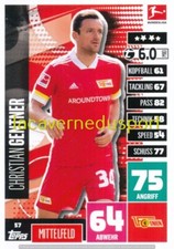 057 CHRISTIAN GENTNER UNION BERLIN TOPPS GERMAN BUNDESLIGA 2020 2021 MATCH ATTAX