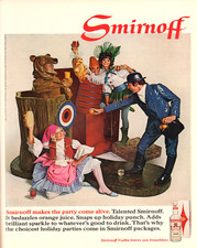 Affiche vodka Smirnoff costume rétro fête alcool art - 12X16/16X20/18X24/24X36