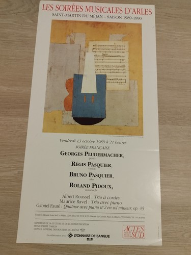Arles 1989 concert poster - arles,