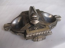 Metal ashtray - cicada - regular silver or ... white metal