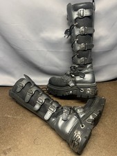 NEW ROCK Reactor HIGH BOOT METALLIC M-272-VC1 Goth Rave 43C US 10 Steampunk