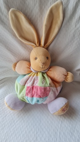 Doudou boule lapin - boule, bleu