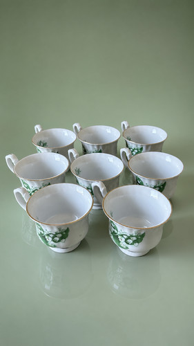 Vintage green gold porcelain - vintage,