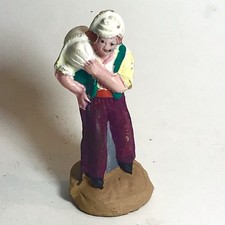 Ancien Santon Le Meunier MARCEL CARBONEL MARSEILLE Echelle 7 cm CRÈCHE Noël