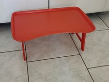 Plateau Desserte Orange Camping Pieds Pliants Style Guzzini Kartell Vintage 70