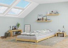 Lit en pin très bas, Lit au