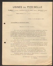 FUMAY (08) FOOT SADDLE FACTORY, TOLERANCE / HEATERS cast in 1925