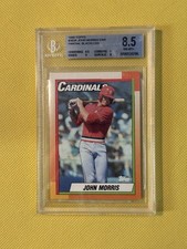 1990 Topps #383 John Morris BGS 8.5 PARTIAL BLACKLESS ERROR Graded M460