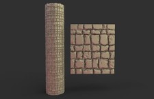 Textured Roller 7 for Stools 3D Printing for Figure Games