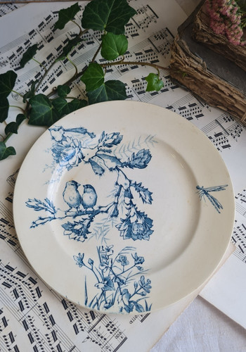 Ancienne assiette plate - plate, terre