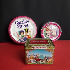 3 boîtes pub QUALITY STREET anciennes  1989/ 1993/ 2000. Mackintosh's / Nestlé