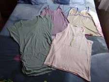 Lot 4 vêtement grossesse maternité débardeur t-shirt ETAM VERONIQUE DELACHAUX T3