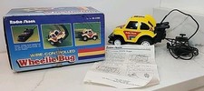 Vintage 1993 Radio Shack Yellow Baja Volkswagen Wheelie Bug Remote Control Car