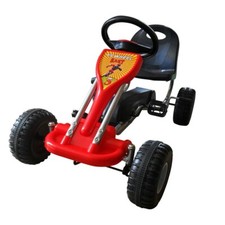 Kart voiture à pédale gokart enfant jeux jouets rouge 89 cm Helloshop26 0102005