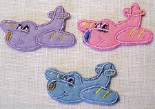 ÉCUSSON PATCH APPLIQUE thermocollante ** 2,5 x 4,5 cm  ** PETIT AVION - au choix