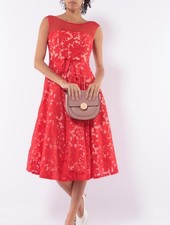 robe cérémonie Mariage Soiree courte style pin-up rouge Taille 38 Neuf