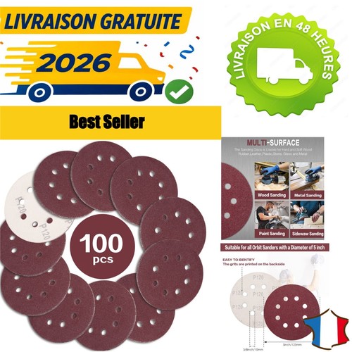 100 disques ponçage - ponçage, 125mm