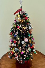 Pre-lit Vintage Decorated Table Christmas Tree 18" - BYERS’ CHOICE SAKS ENHANCED