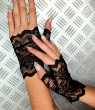 Mitaines Dentelle Noire Femme