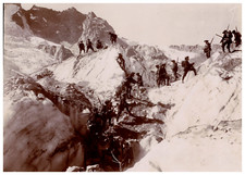 France, Ascension of the Râteau Glacier Citrate Print 16.5x23 Circa 191