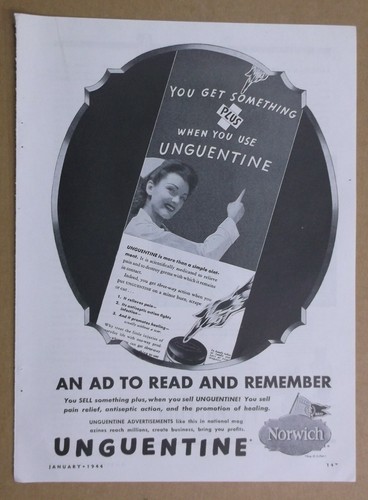 1944 unguentine ointment - unguentine,