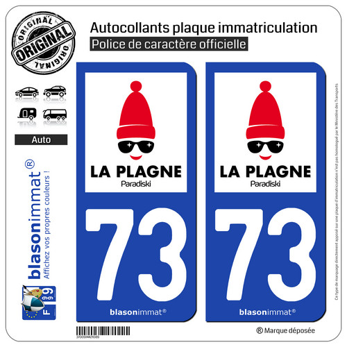 Stickers autocollant plaque - 2,
