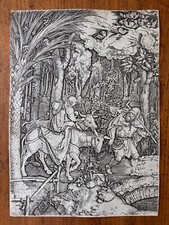 Marcantonio RAIMONDI / DÜRER "Flight into Egypt" Original Engraving c1504