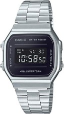 Montre de Luxe CASIO Unisexe avec Bracelet en Acier Inoxydable Argenté - Neuf