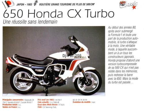 Fiche moto honda cx - fiche,