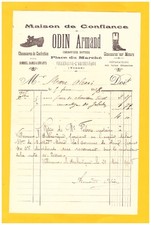 VILLENEUVE-L'ARCHEVEQUE (89) SHOES "Armand ODIN Shoemaker Bottier" in 1908
