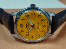 Vintage HMT Pilot Yellow  17 Jewels Mechanical Hand Winding Men's Wrist Watch