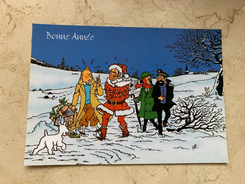 Carte postale 15x10 tintin - postale,
