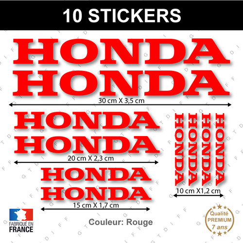 Stickers honda rouge - stickers,