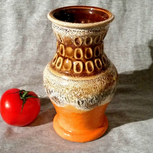 Vase émaillé pied - à,