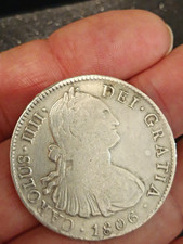 MONNAIE DE 8 REALES ARGENT DE CAROLUS IIII DE 1806 Mo @ MEXIQUE, ESPAGNE, MEXICO