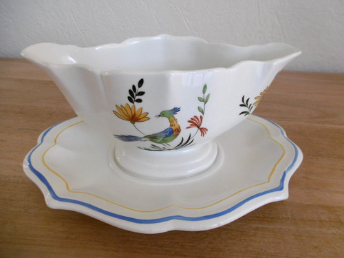Sauciere faience gien decor - faience,