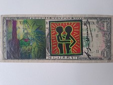 Andy Warhol & Keith Haring Original Hand Signed DOLLAR with a Certificate