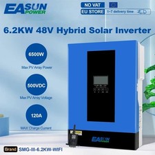 EASUN 6.2 kW Hybrid Solar Inverter, Pure Sine Wave 230 VAC, Off-Grid MPPT Photov