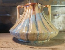 Vase Ansé Art Déco Faïence De Thulin Belgique Diamètre 18 Cm