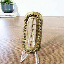 Antique twisted brass buckle, belt or harness circa 19th century