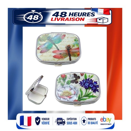 Boîte pilules métal - boîte, en